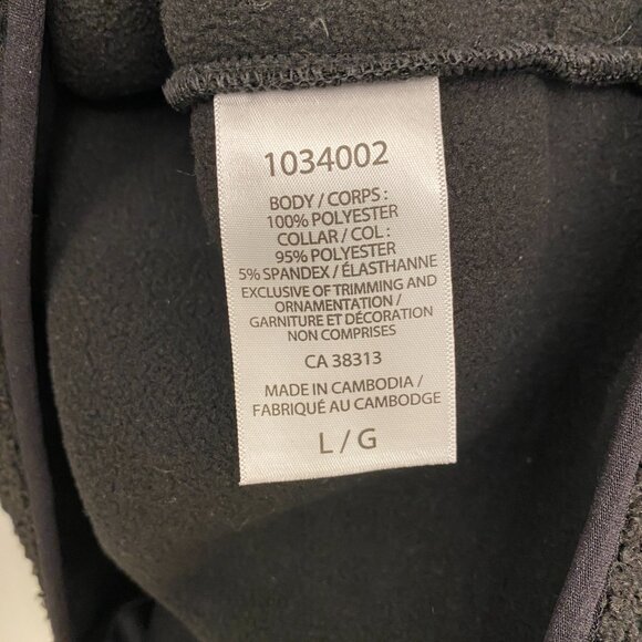 Elle Woman’s Teddy Fleece Half-Zip Pullover Sweater Jacket Black L - Picture 9 of 13